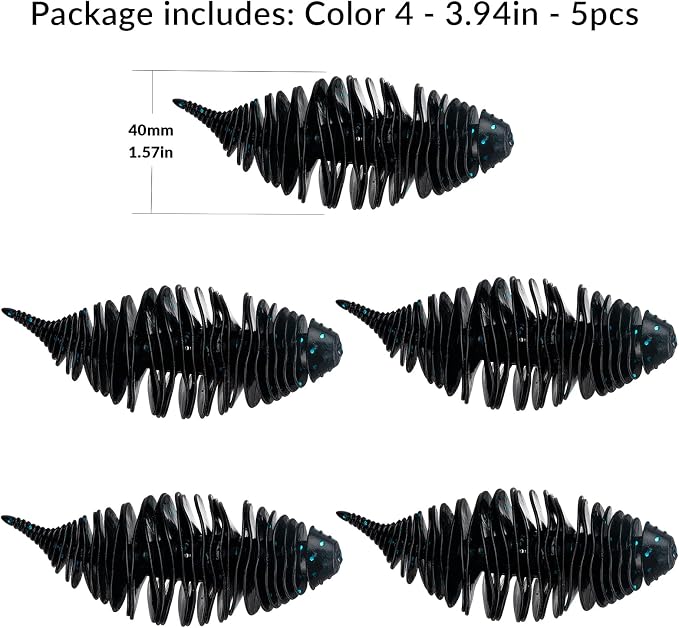 THKFISH Soft Swimbait 5/6 PCS or 15/18 PCS Soft Plastic Fishing Lures Bass Lures Swim Baits Lures for Bass Fishing Worms for Bass