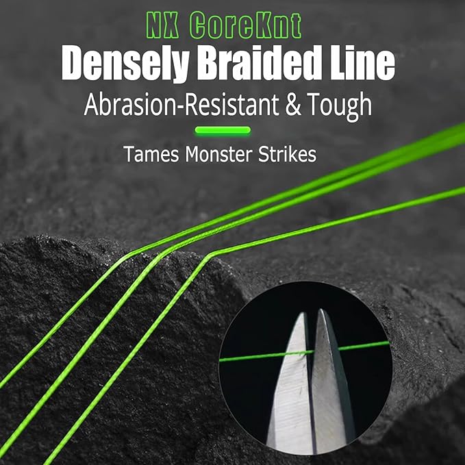 Braided Fishing Line, 12 Strands Pro Grade Braid Fishing Line - Abrasion Resistant - Zero Stretch - Super Tough - Braided Lines for Saltwater or Freshwater
