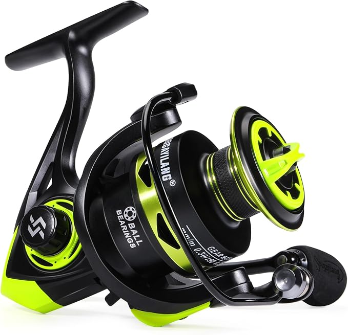 Sougayilang Spinning Fishing Reels, Carbon Fiber 17.5LBs Max Drag,5.2:1 Gear Ratio, Ultra Smooth Powerful for Inshore Boat Rock Freshwater Saltwater Fishing