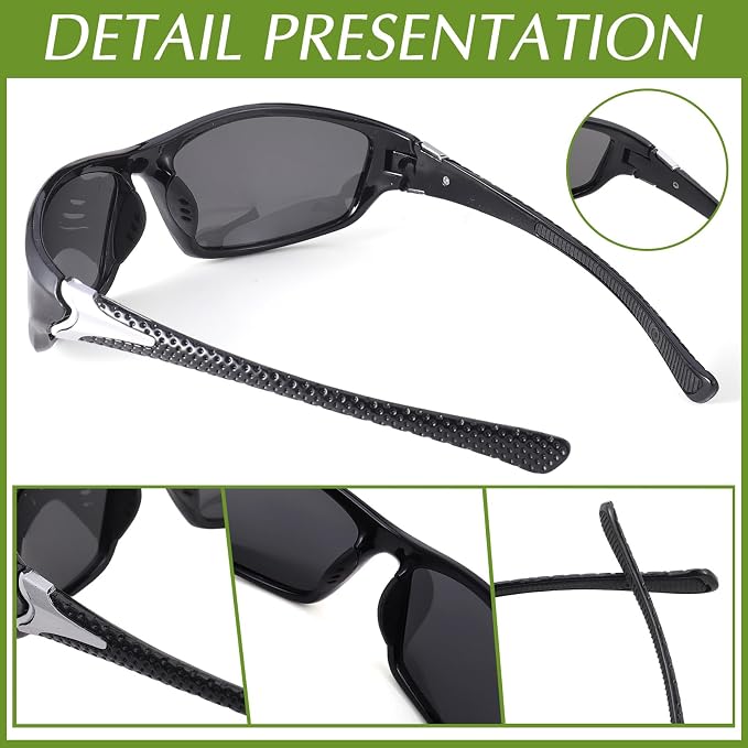 4/5Pack Polarized Sports Sunglasses for Men Women Baseball Cycling Running Fishing UV Protection Sun Glasses