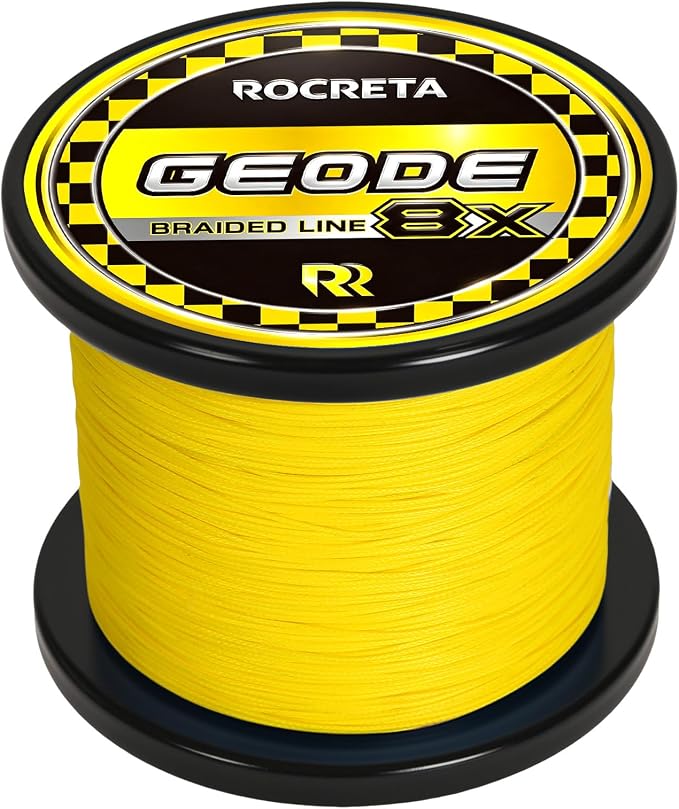Geode Braided Fishing Line, 10-200 lb, 8 Strands, 300yds/500yds/1000yds, Colored Braid Superline