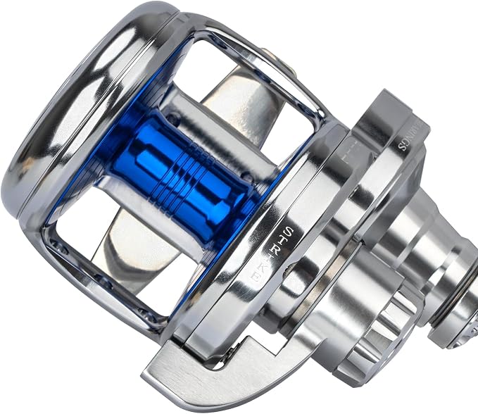 THKFISH Slow Pitch Jigging Reel, 55lbs Max Drag 6.3:1,9+2 Stainless BB Lever Drag Saltwater Heavy Duty Trolling Reel Slow Jigging Reel Saltwater Fishing