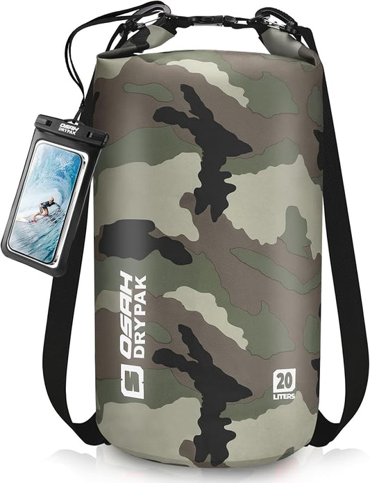 Waterproof Dry Bag, 5L/10L/20L/30L/40L Roll Top Lightweight Storage Backpack with Phone Case for Women & Men, Floating Waterproof Sack for Travel, Swimming, Kayaking, Paddle Board, Camping & Beach