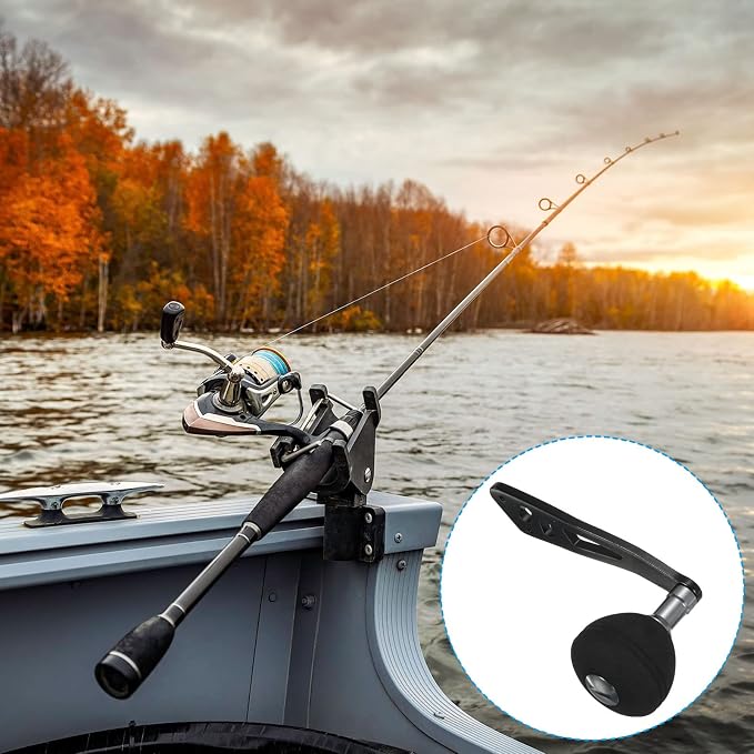 PATIKIL Baitcasting Power Handle, Metal Fishing Reel Handle EVA Knob Grip Replacement Parts for Rocker Arm Accessories