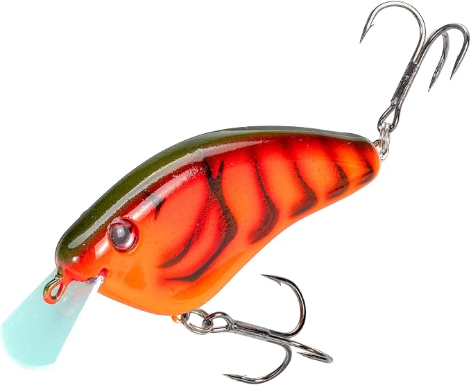 Strike King Hardliner Fishing Lure, Flat Sided Crankbait, Circuit Board Lip, Extra Tight Wobble, Size 4 Treble Hooks