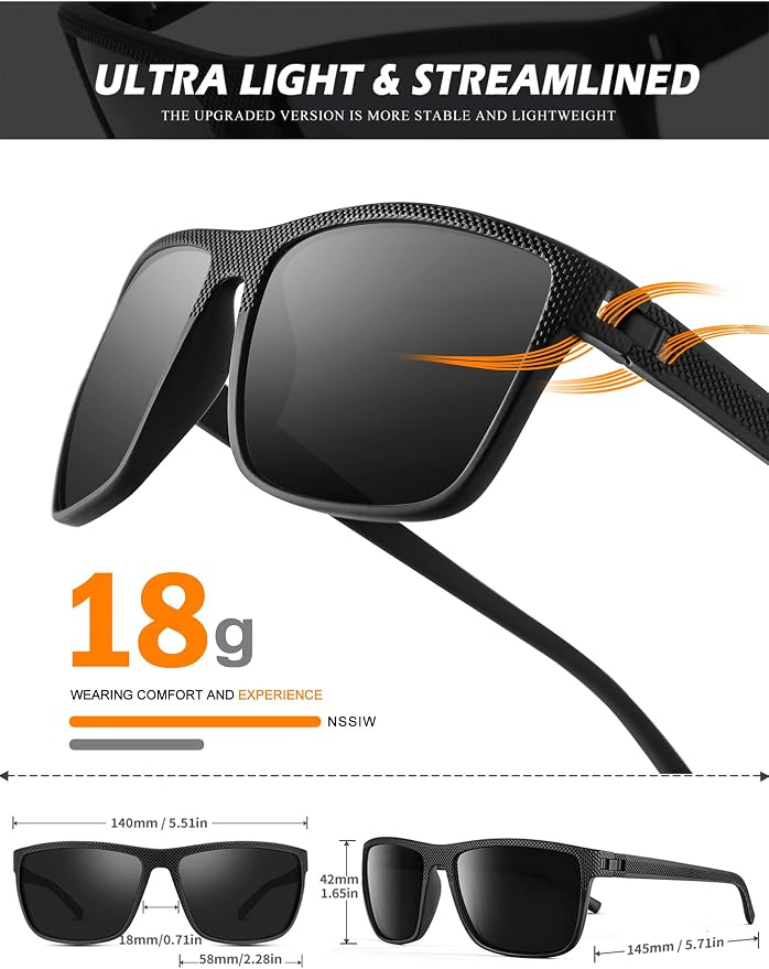 NSSIW Mens-Sunglasses Polarized Sunglasses Men : Classic Sun Glasses with UV Protection for Driving Fishing Golf 4 Packs