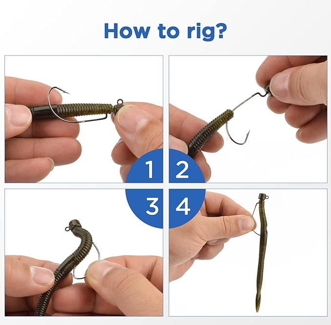 MadBite by KastKing Ned Rig Jig Heads for Soft Fishing Lures, 24-Pack Finesse Standard Mushroom Stand-up Ned Heads Kit, Needle Point Saltwater & Freshwater Versatility Ned Rig Hooks 1/8, 1/16, 3/16 oz
