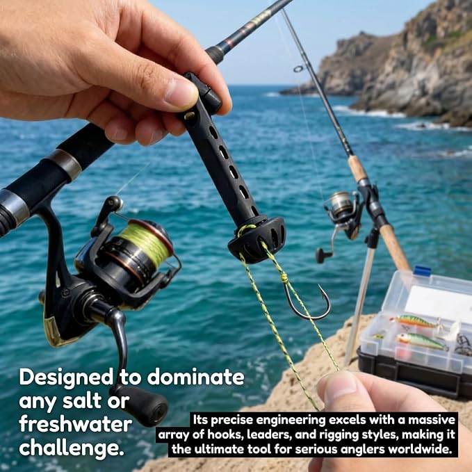 Magnetic Fly Fishing Threader - Tippet Knot Tying Tool for Small Hooks, Essential Angler Helper Accessory