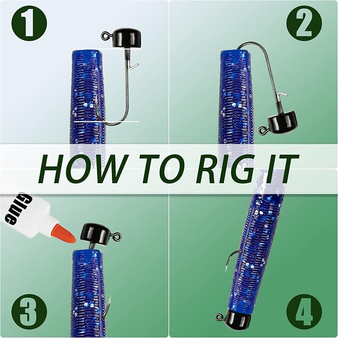 Ned Rig Jig Heads TRD Stick Worms Kit, 60, 35 Pack Ned Rig Lures Mushroom Jigs Finesse Soft Plastic Baits for Bass Fishing Freshwater Saltwater