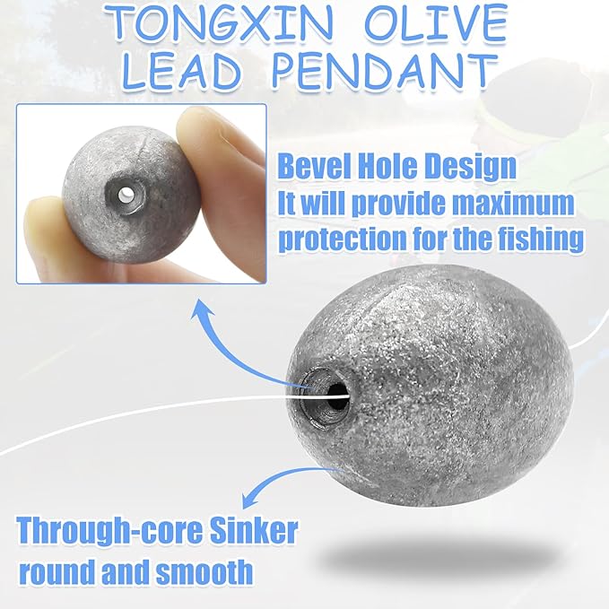 Egg Weights Fishing Sinkers Weights Assortment Lead Oval Shaped Drop Weights Sinker Tackle for Freshwater Saltwater Fishing Bass Casting