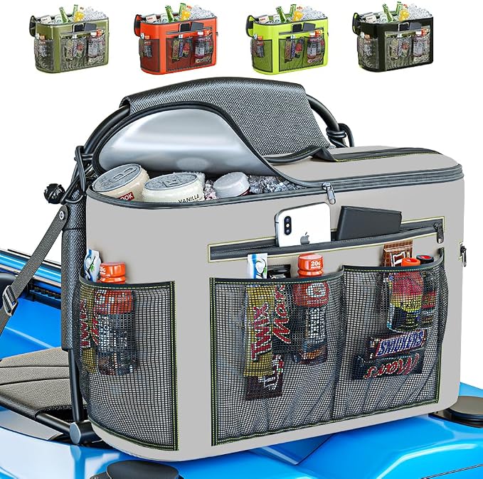 TidyFriend Kayak Cooler Behind Seat, Waterproof Cooler for Kayaking, Kayak Accessories Cooler Bag, Compatible with Lawn Chair Seat, Portable Ice Chest, Keeps Drinks Cold, Travel, Beach, Lunch