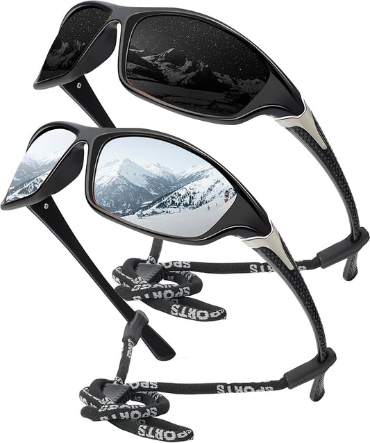 KALIYADI 4 Pack Polarized Sunglasses-Men Sports Sun-glasses: Mens Sunglasses UV Protection for Fishing Driving Cycling