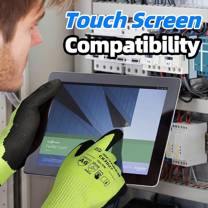 Schwer 120 Pairs Cut Resistant Gloves ANSI A6/A7 (Send Randomly) Cut Proof Work Gloves, Touchscreen, for Men and Women Used for Woodworking, Glass Cutting, Construction, Cargo Handling, Car Repair, XL