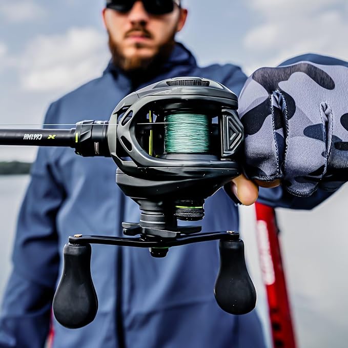 Handing M1 Baitcaster Reel, Lightweight Fishing Reel, 17.64 lbs Max Drag, 7.2:1 Gear Ratio, 8-Button Magnetic Brake System, Graphite Frame, 6+1 Stainless Steel Bearings