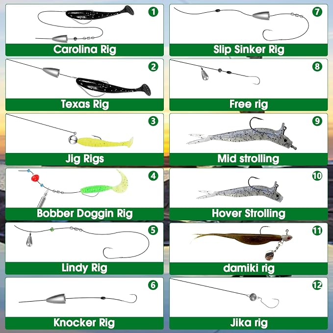 FONMANG 322-Piece Fishing Lures Kit - Buzz Bait/Spinner Baits/Jig/Frog, Fishing Tackle Box with Tackle Included, Soft Bait/Hooks/Weights, Fishing Gear Lure Kit Gift for Men Freshwater Bass Trout