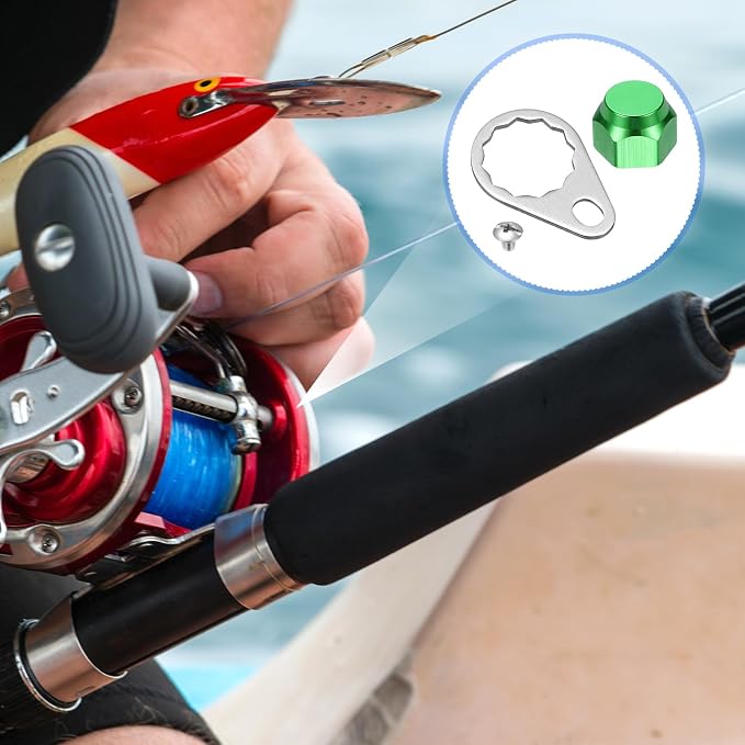 Fishing Reel Screw Nut Caps, Right Handle Knob Locking Plate Nut Replacement Parts