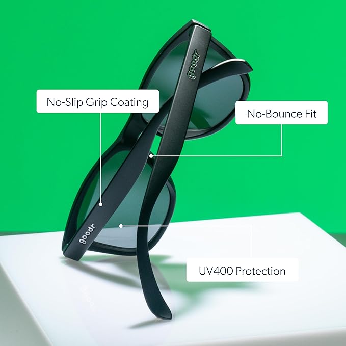 goodr Polarized Sunglasses, Medium Sized (OG), UV400 Protection, No Slip, No Bounce