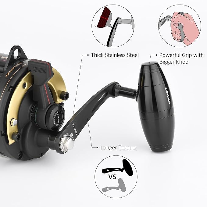 GOMEXUS Power Handle for Shimano TLD 20 25 Fishing Reel Handle(Not for 2 Speed)