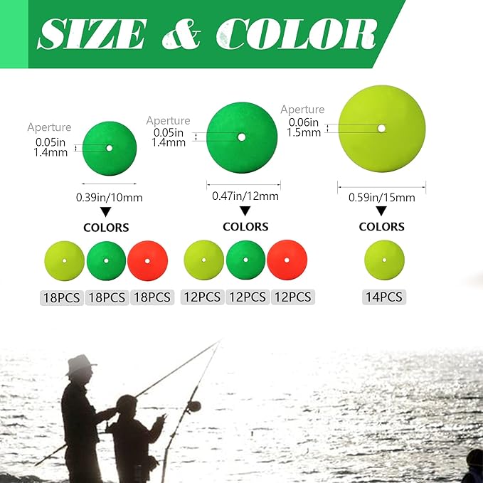 Dovesun 220/104/80/60/54/52/42pcs Pompano Rig Floats for Surf Fishing Foam Bobbers for Fishing Fly Fishing Bobbers Floats Bright Color Kit/Round/Cylindrical/Heart/Bullet/Pill/Spin Shape