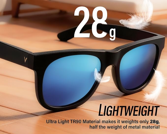 Polarized Sunglasses for Men & Women, Lightweight Driving Sunglasses for Fishing, Golf, Sports, UV400 Protection