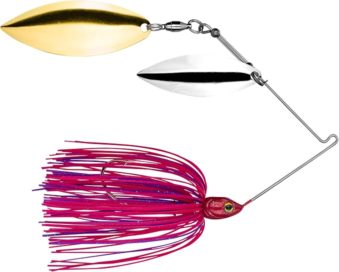 Strike King Tour Grade Spinnerbait Fishing Lure, Weight Forward Design, 3D Eyes, Hand-Tied Skirt