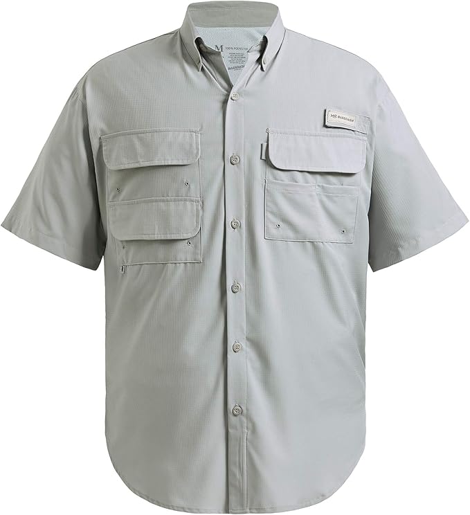 Bassdash UPF 50 Men’s Fishing Dress Shirt Button Down Woven Short Sleeve Outdoor