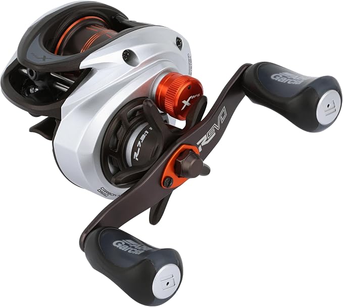 Abu Garcia Revo X BFS Low Profile Reel, Reliable Freshwater Fishing Reel, Lightweight C6 Carbon Sideplates and BFS Tuned MagTrax Braking System, Carbon Matrix Drag System