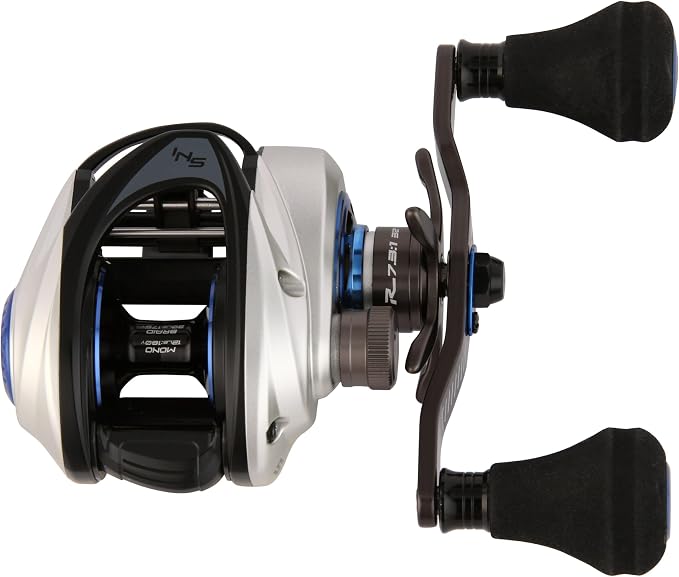 Abu Garcia Revo Inshore Low Profile Baitcast Reel, Reliable All-Water Fishing Reel, Compact A-Symmetric Body with Gullwing Sideplate Design, Durable X2-Craftic Alloy Frame, Max Drag of 25lb | 11.3kg