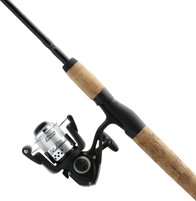 Shakespeare Cirrus 6'6" Spinning Fishing Rod and Reel Combo, 2-Piece Graphite Rod Blank, Size 30 Spinning Reel, Pre-Spooled with Monofilament Fishing Line