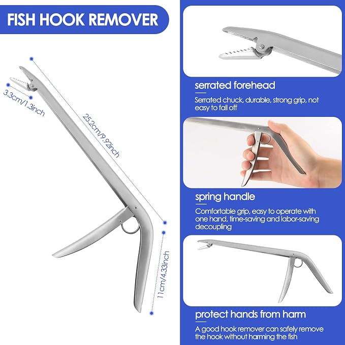 mouhike Fishing Tool Kit Fishing Pliers, Fish Lip Gripper, Fishing Hook Remover, Handheld Digital Fishing Scale, Ice Fly Fish Pliers Fishing Gear Accessories Fishermen Gift (Battery Not Included)