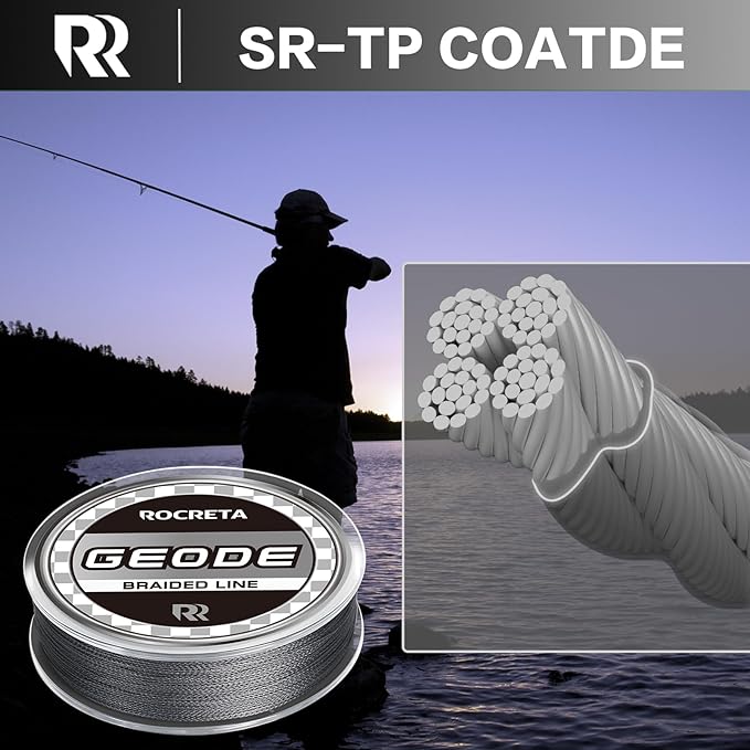 Geode Braided Fishing Line, Super Strong Power Braid Lines for Saltwater and Freshwater Fish 8-50lb, 150yds/300yds/500yds/1000yds