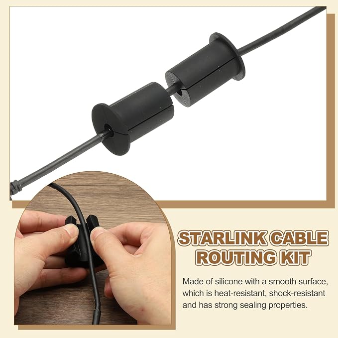 PATIKIL Wall Grommets for Cables 1", 2 Pcs Cable Routing Kit Silicone Hole Grommet Feed Through Bushing for Ethernet Accessories with 0.33" (8.5mm) Hole, Black