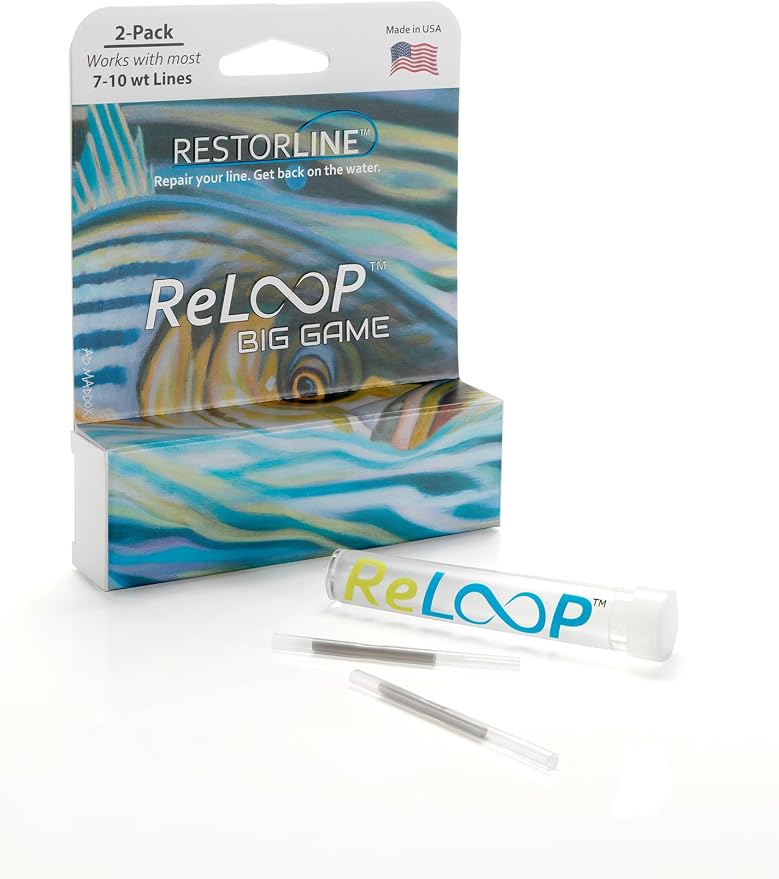 – ReLOOP Fly Line Loop Connector| Replace & Restore Damaged Fly Line Loops | Precision Lines Repair & Customization System | Smooth Casting Connection | 2-Piece Kit
