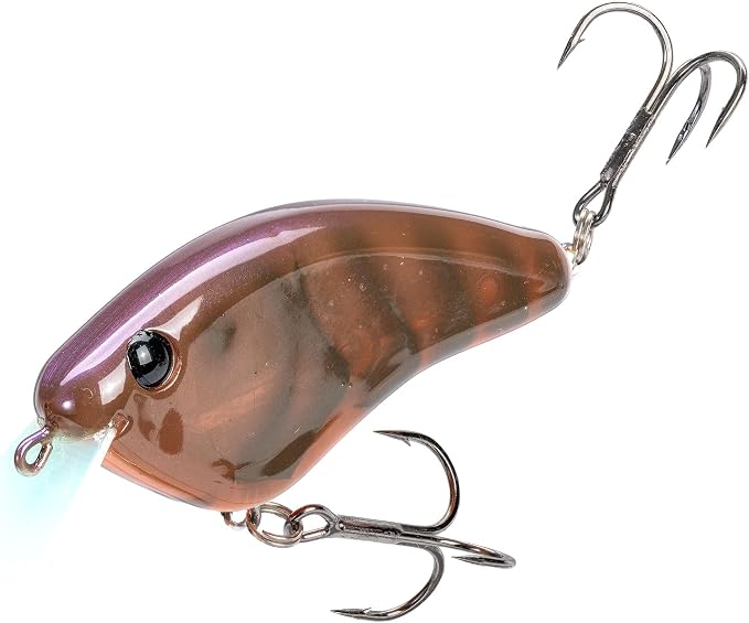 Strike King Hardliner Fishing Lure, Flat Sided Crankbait, Circuit Board Lip, Extra Tight Wobble, Size 4 Treble Hooks