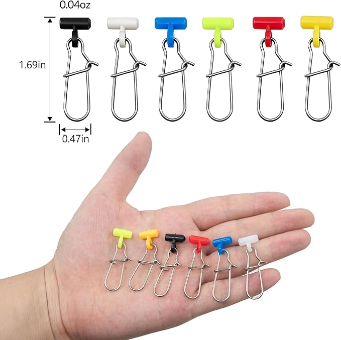 FishTrip Sinker Slides for Fishing Rigs - 25/50/100pcs Duo Lock Snaps for Fishing Line Heavy Duty Weights Sinkers Saltwater Connector Accessories