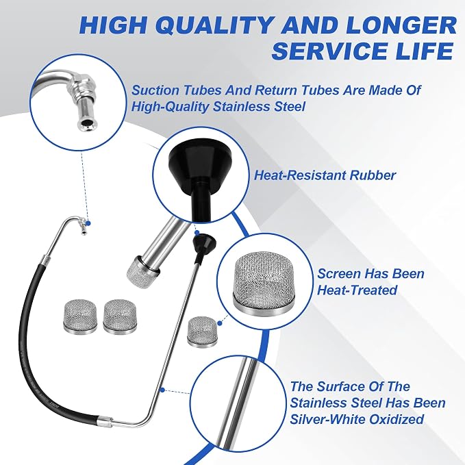 2026 New Stainless Steel Suction Hose and Reflux Line Sets,Complimentary 2 Filter,Compatible With Graco 695 795 3900 1095 1595 5900 7900 Airless Spraying Machine,Airless Paint Sprayer Accessories