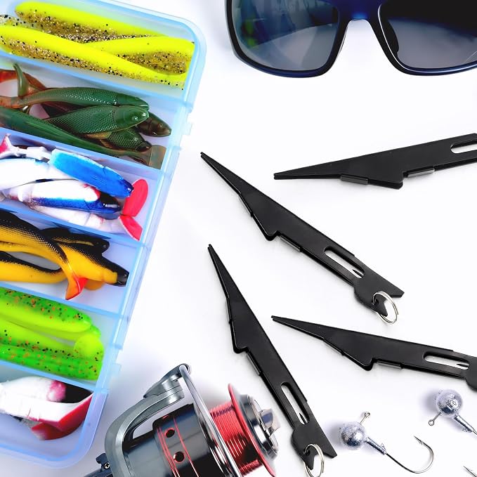 Gisafai 6 Pcs Fishing Line Knot Tyer Tying Tool Quick Tie Nail Knot Tying Tool Fly Fishing Angler Accessories Fly Equipment for Hooks Lures Lines Men