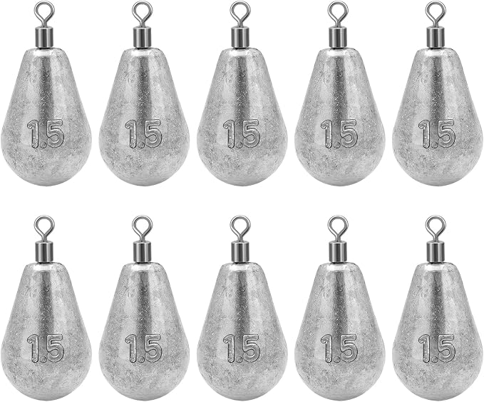 Long Casting Swivel Bell Sinkers Fishing Weights Drop Shot Weights with Swivels Fishing Lead Sinker 1/2oz 3/4oz 1oz 2oz 3oz