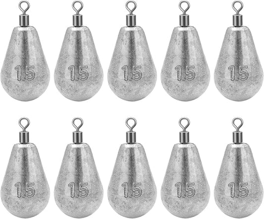 Long Casting Swivel Bell Sinkers Fishing Weights Drop Shot Weights with Swivels Fishing Lead Sinker 1/2oz 3/4oz 1oz 2oz 3oz
