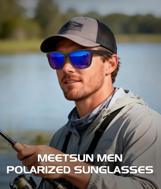MEETSUN Polarized Sunglasses for Men,Sun Glasses with UV Protection for Driving Fishing