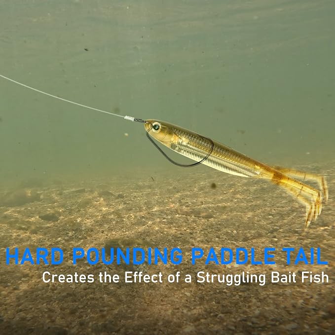 Dr.Fish Paddle Tail Swimbaits, Soft Fishing Lures for Bass Fishing 2.75-4.75 Inches, Freshwater & Saltwater Soft Plastic Baits Swim Shad Bait Minnow Lures Drop Shot
