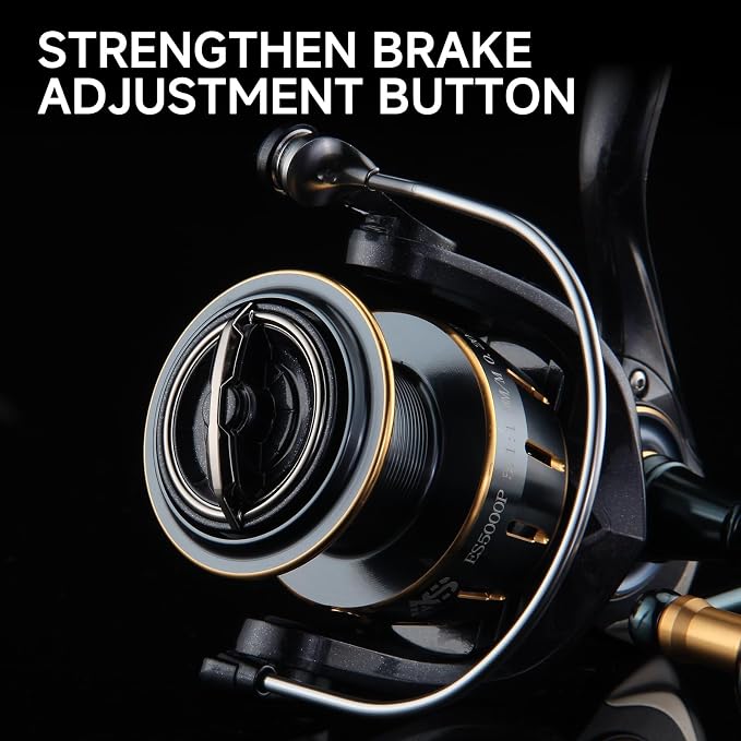 HAUT TON Dolphin Advance Edition Spinning Reel,5.2:1Gear Ratio,22LBS,5+1BB,Backlash Free Bearing,Sealed Drag System,Saltwater,Freshwater Fishing Reels