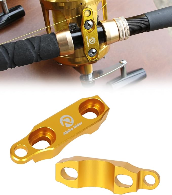 Fishing Reel Rod Clamp Fishing Reels Parts for Penn 20 30 50 70 International V VI Series Reel Rod Clamp Mount Anodized Aluminum Alloy (No Bolts or Screws)