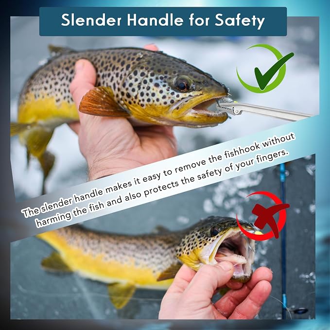 Fish Hook Remover, Stainless Steel Fishing Tools, Fishing Hook Remover for Freshwater and Saltwater 11-1/2 inch