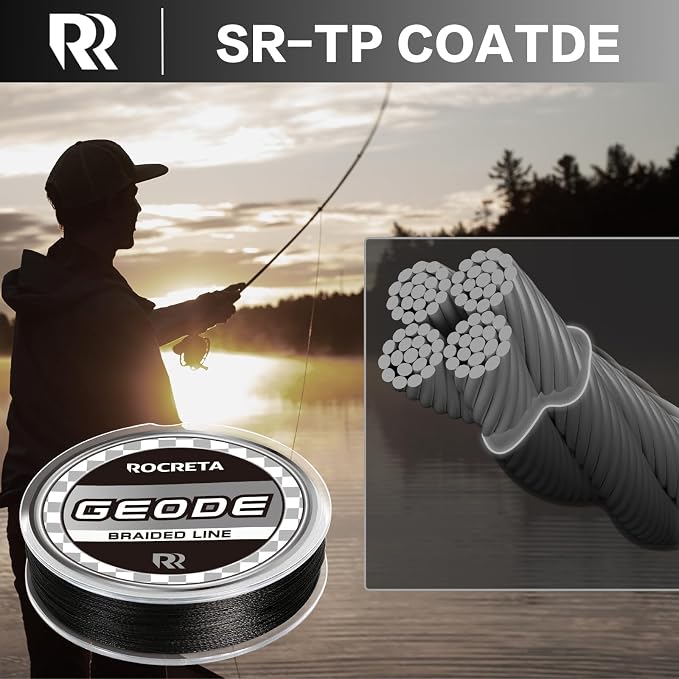 Geode Braided Fishing Line, Super Strong Power Braid Lines for Saltwater and Freshwater Fish 8-50lb, 150yds/300yds/500yds/1000yds
