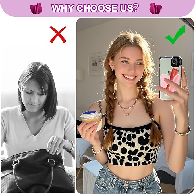 Lip Gloss Phone Case for Lipstick Lip Balm Compatible with All Phone Models Purple