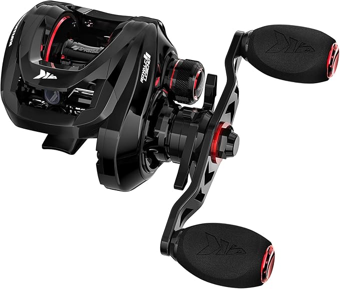 KastKing Royale Legend II Baitcasting Reels, New Compact Design Baitcaster Fishing Reel, 17.64LB Carbon Fiber Drag, Cross-Fire 8 Magnet Braking System, Available in 5.4:1 and 7.2:1