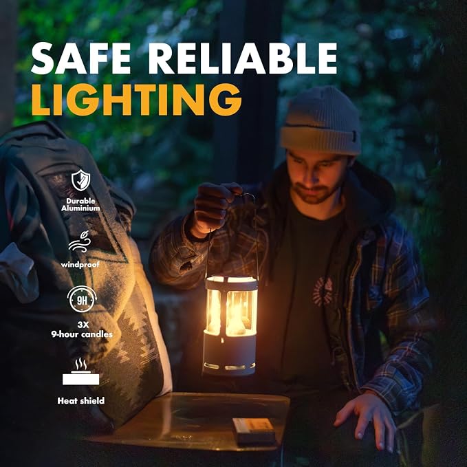UCO Candlelier Candle Lantern, Candle Lanterns for Real Candles, Perfect Outdoor Gear for Camping or for Power Outages, Includes 3 Long Burning Candles