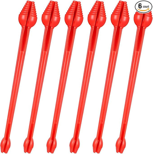 RoundFunny 6 Pcs Fish Hook Remover Tool Plastic Snelled Hook Disgorger Portable Unhook Extractor Tool for Fishing Gear Accessories