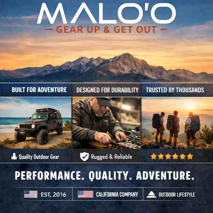 Malo’o 45L Waterproof Dry Bag Backpack – Heavy Duty Roll Top Fishing & Beach Backpack, IPX6 Water Resistant Gear Bag for Kayaking, Camping, Surf, Travel & Outdoor Adventure